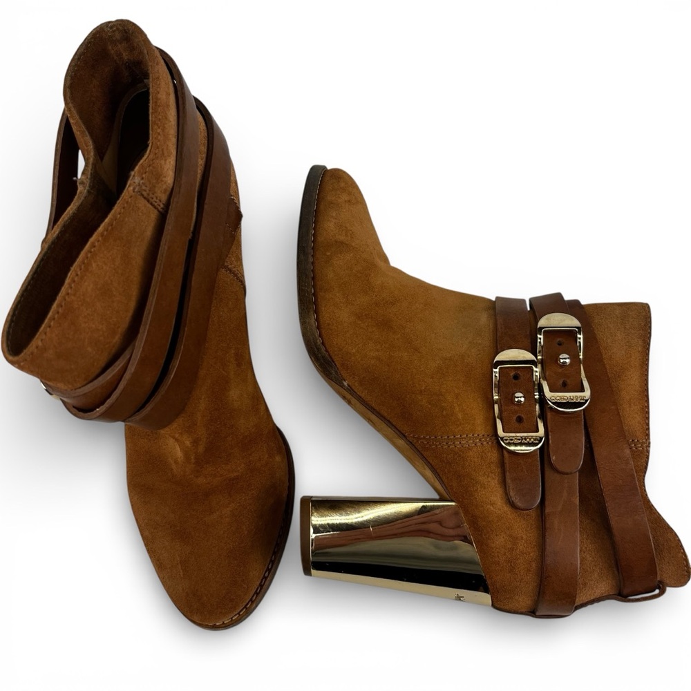 Jimmy Choo Melba Suede Ankle Boots Women 37 in Sandalwood Brown - Picture 2 of 10